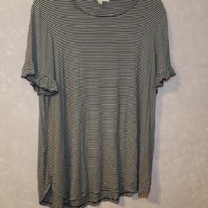 Suzanne Betro Navy and White Striped Top